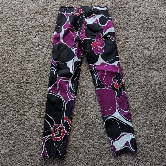 TRINA TURK varvara lady day orchid slim faille pants 0 - Picture 9 of 11